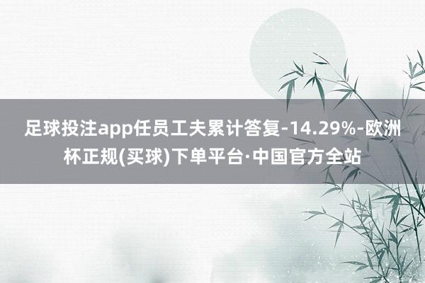 足球投注app任员工夫累计答复-14.29%-欧洲杯正规(买球)下单平台·中国官方全站