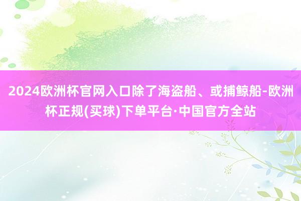 2024欧洲杯官网入口除了海盗船、或捕鲸船-欧洲杯正规(买球)下单平台·中国官方全站